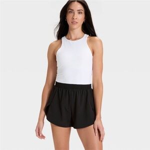 Women's 3" High-Rise Laser Cut Shorts - All In Motion™ Black new 🆕